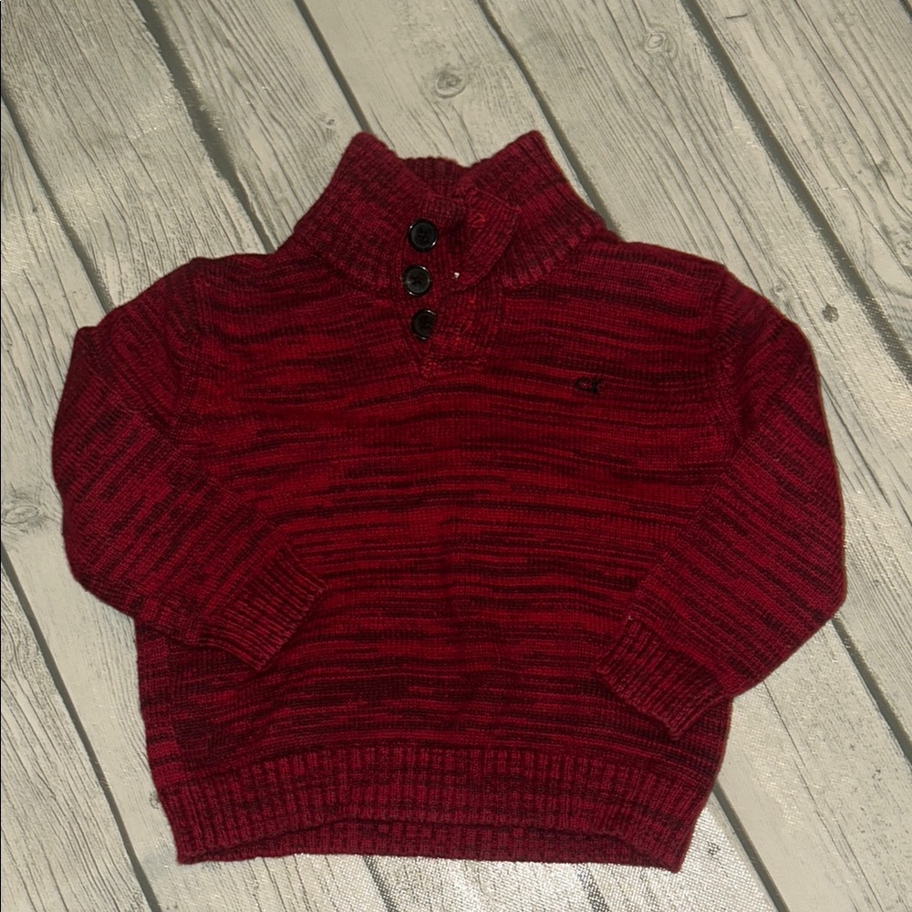 Calvin Klein 18mo Black and Red Knit Sweater